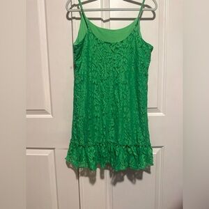 Green Lace Mini Dress